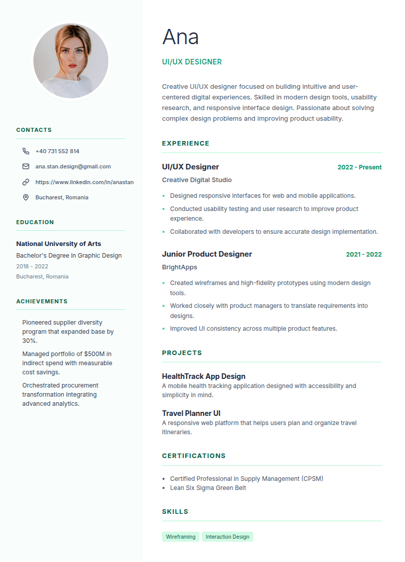 Emerald Sidebar with Achievements